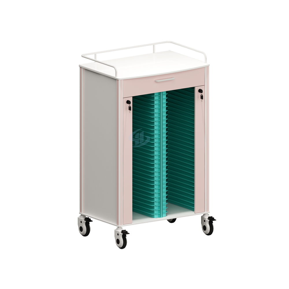 Medical records trolley